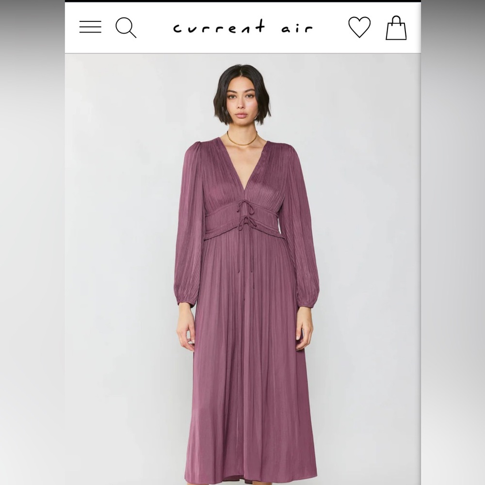 SIDONIE PLEATED MAXI DRESS by Current Air